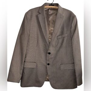 Chaps Men's Blazer 48R  Sports Coat Glen Plaid ~ Tan Brown
